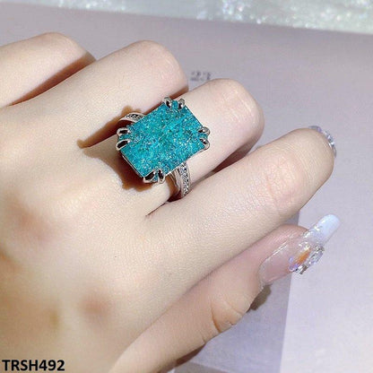 TRSH492 KYC Rectangle ZIRCON Ring