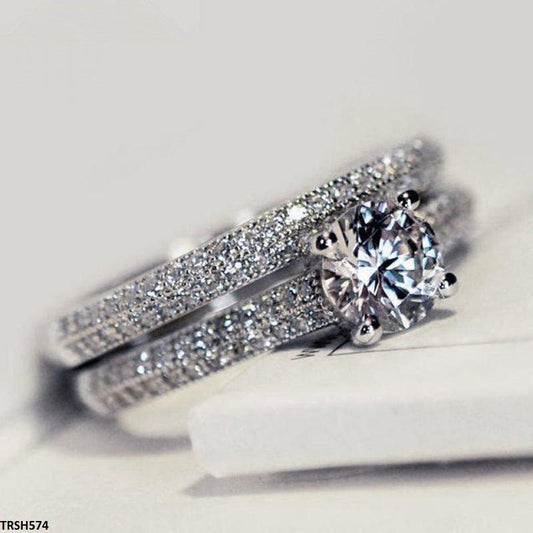 TRSH574 GWH Couple ZIRCON Ring
