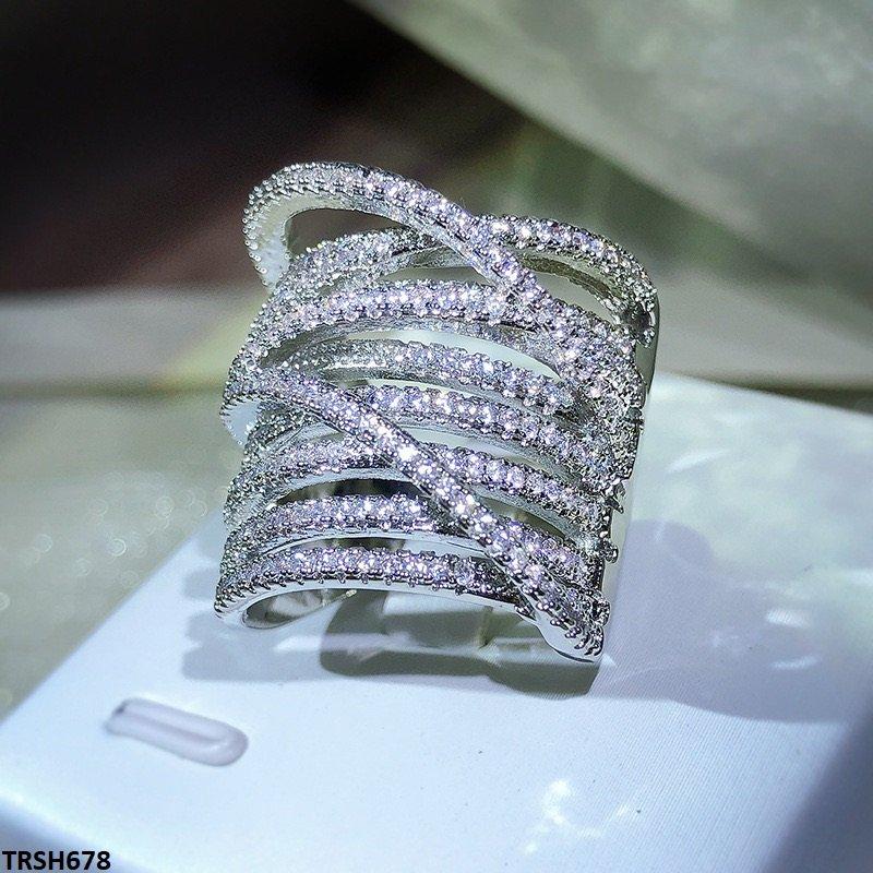 TRSH678 KYC Round Layard ZIRCON Ring Adjustable