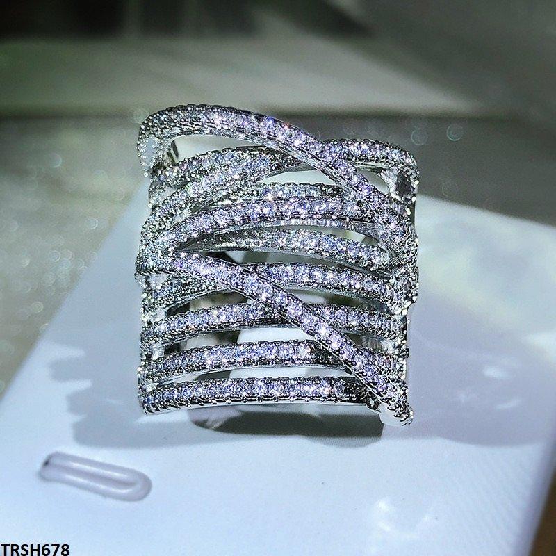 TRSH678 KYC Round Layard ZIRCON Ring Adjustable