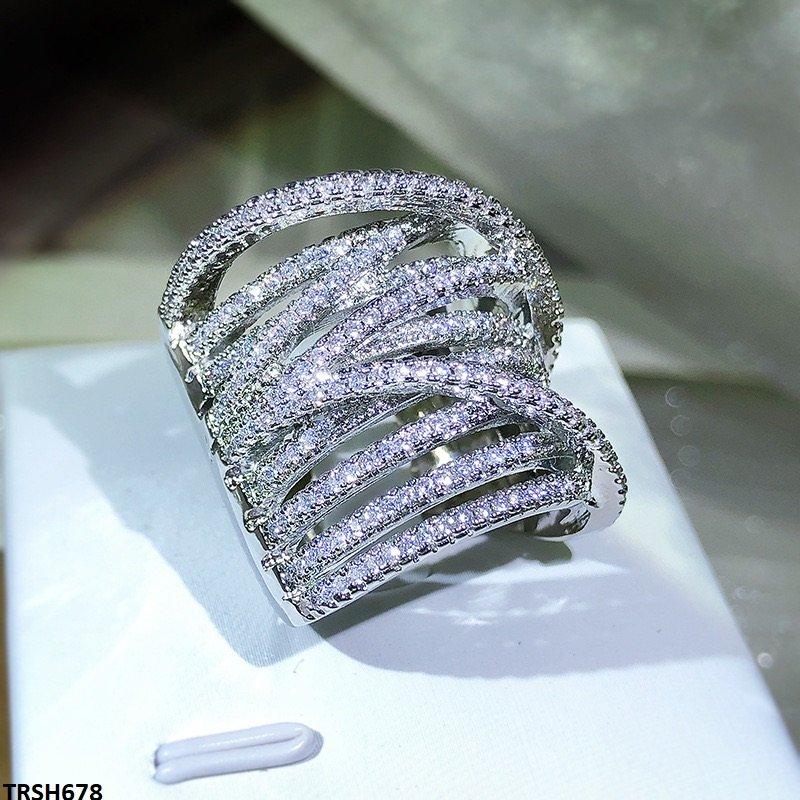 TRSH678 KYC Round Layard ZIRCON Ring Adjustable