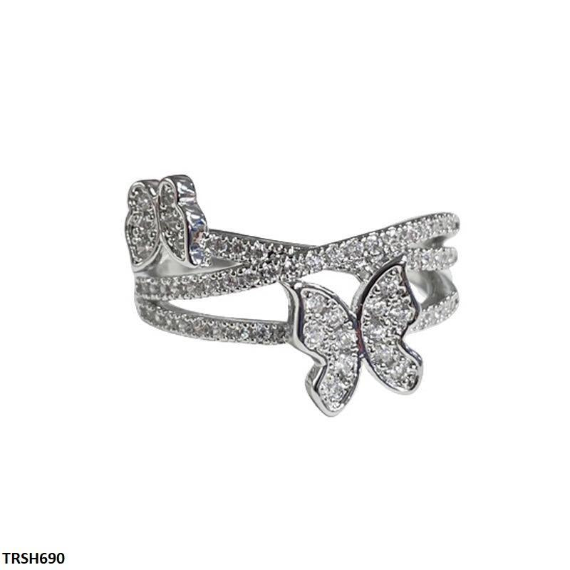 TRSH690 KYC Double Butterfly Ring