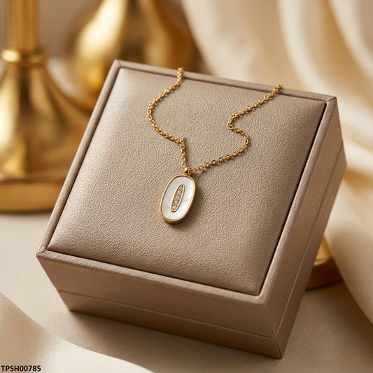 TPSH00785 MSJ Stainless Steel Oval Pendant - TPSH