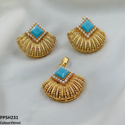 PPSH231 MZM Pearl Square Pendant Set