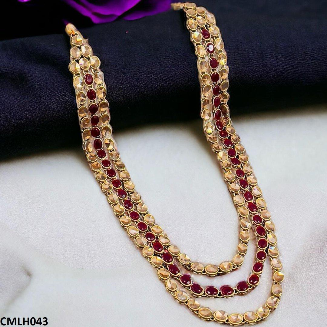 CMLH043 FRN Oval Layered Mala