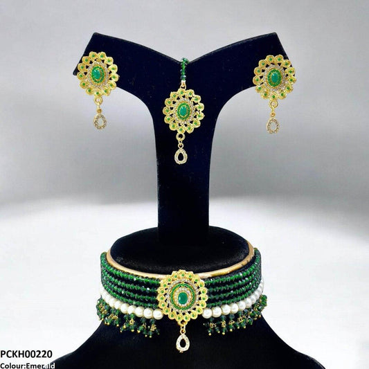 PCKH00220 MZM Oval Pearl Choker Set - PCKH