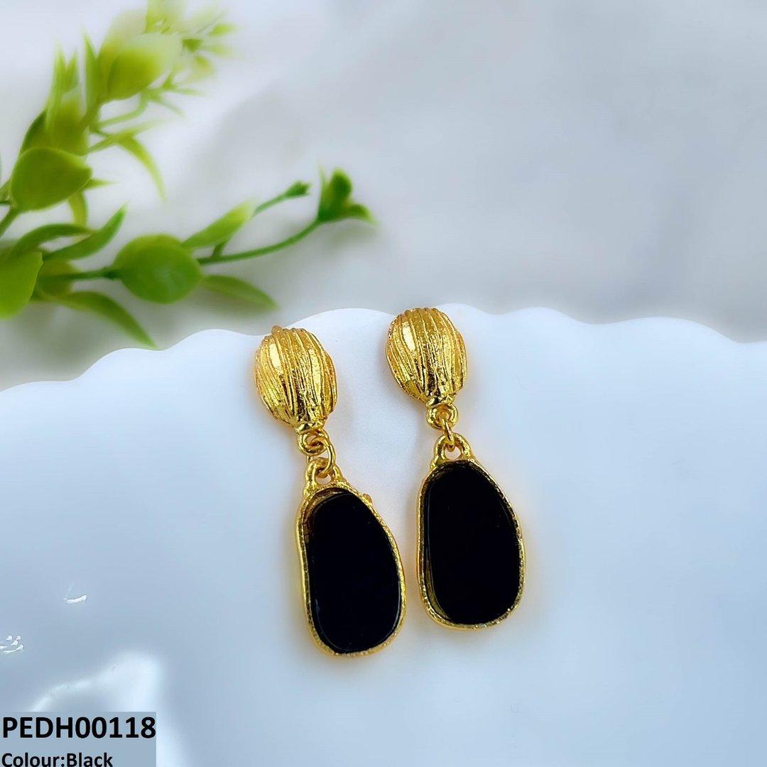 PEDH00118 FRN Oval Drop Earring - PEDH