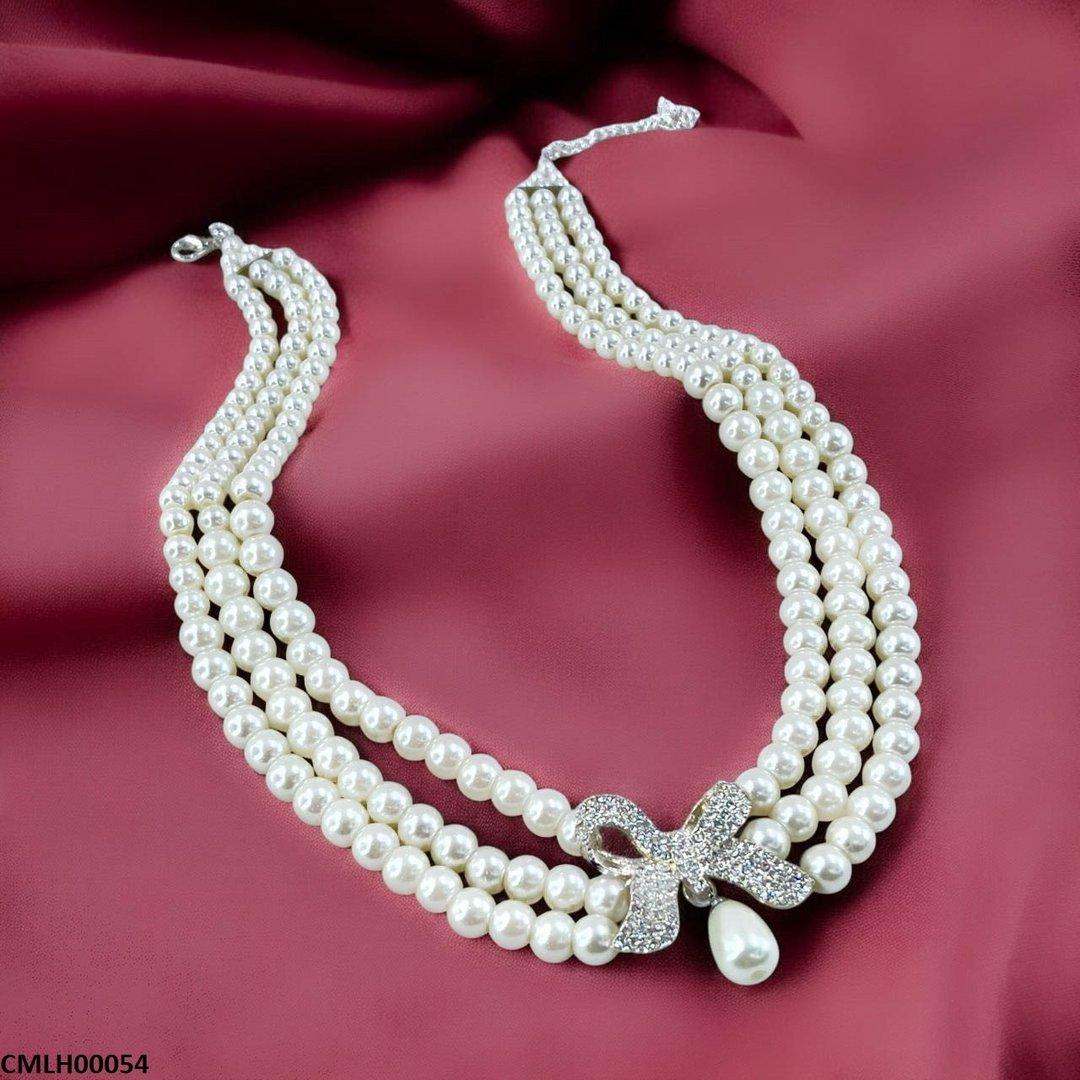 CMLH00054 SDQ Bow Batch Pearl Mala - CMLH