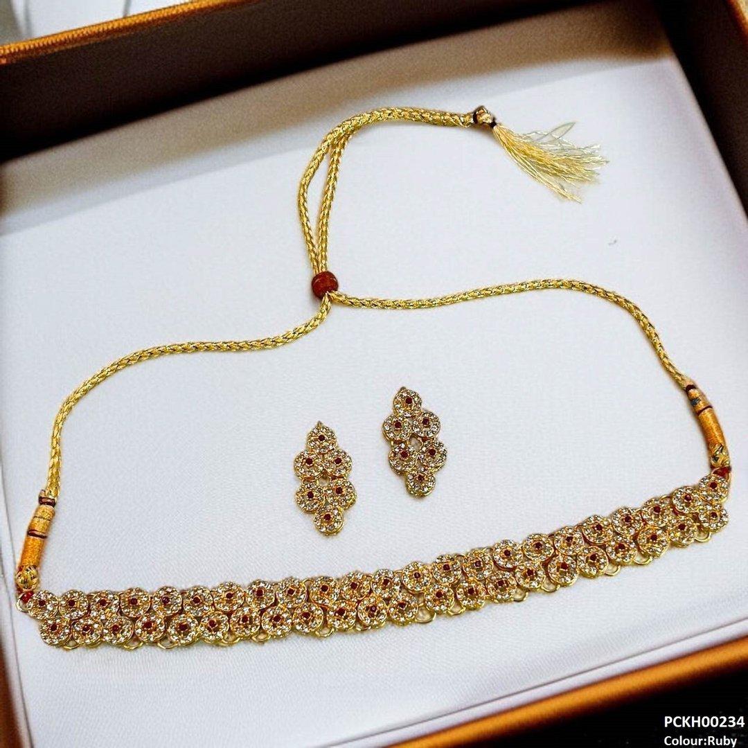 PCKH00234 FRN Flower Chokar set - PCKH