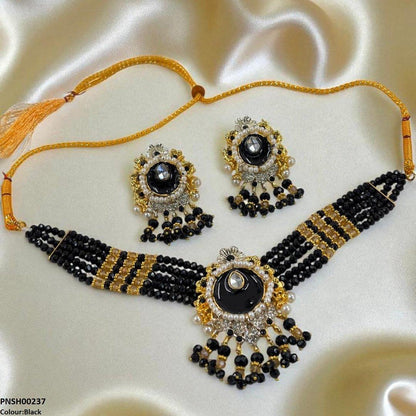 PCKH00237 SDQ Tear/Flower Neck Choker Set- PCKH