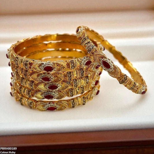 PBRH00189 SDQ Marquise Bangles 6 Pcs Set - PBRH