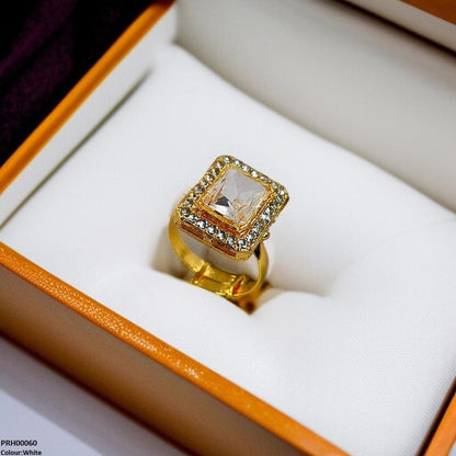 PRH00060 FRN Square Stone Ring Adjustable - PRH
