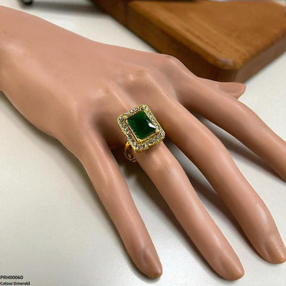 PRH00060 FRN Square Stone Ring Adjustable - PRH