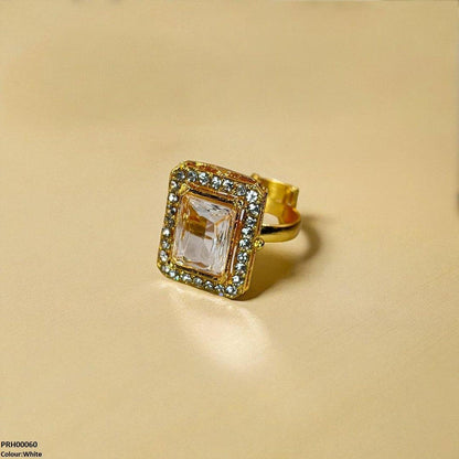 PRH00060 FRN Square Stone Ring Adjustable - PRH