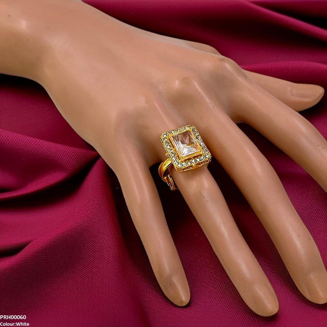 PRH00060 FRN Square Stone Ring Adjustable - PRH