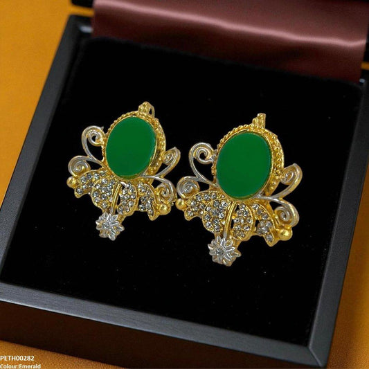 PETH00282 FRN Oval Flower Tops Pair - PETH
