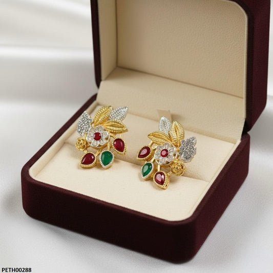 PETH00288 MZM Tear Flower/Leaf Tops Pair - PETH