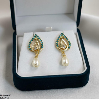 PEDH00140 SDQ Tear Pearl Drop Earrings - PEDH