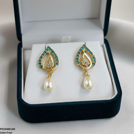 PEDH00140 SDQ Tear Pearl Drop Earrings - PEDH