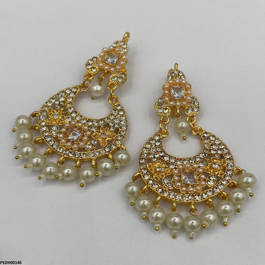 PEDH00146 MZM Moon Drop Earrings - PEDH