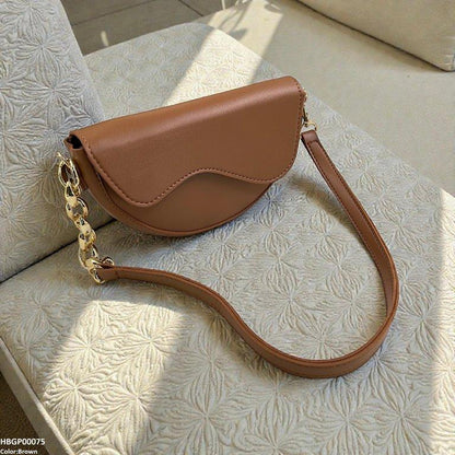 HBGP00075 Aurelia Saddle Armpit Bag Brown