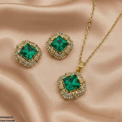 PPSH00271 MZM Square Pendant Set - PPSH