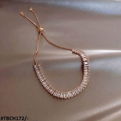 TBCH172 XST Baguette Joint Hand Bracelet Adjustable