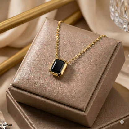 TPSH00818 MSJ Stainless Steel Rectangle Drop Pendant - TPSH