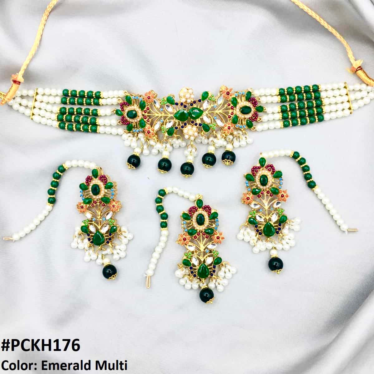 PCKH176 SDQ Flower Neck Choker Set