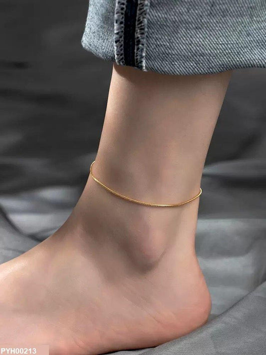 PYH00213 DGF Stainless Steel Plain Anklet Single - PYH