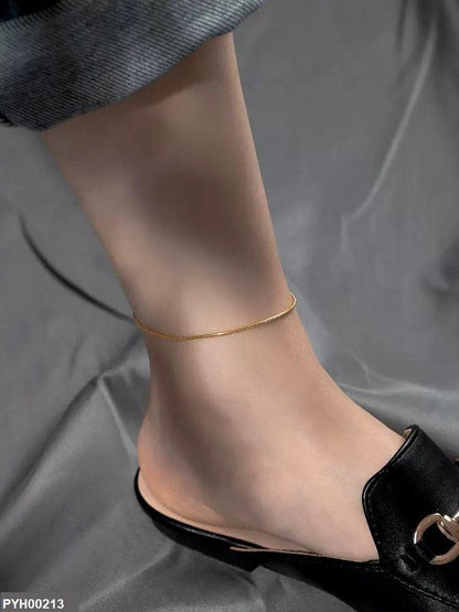 PYH00213 DGF Stainless Steel Plain Anklet Single - PYH
