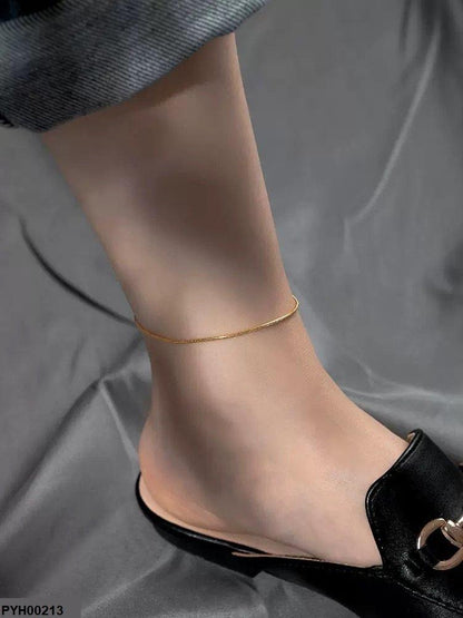 PYH00213 DGF Stainless Steel Plain Anklet Single - PYH
